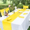 8 Pack Yellow Table Runner 12 x 72 Inch Satin