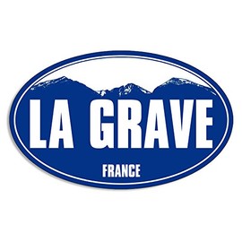 Ov al Blue Mountain LA Grave Sticker (Snow ski Skiing Resort)
