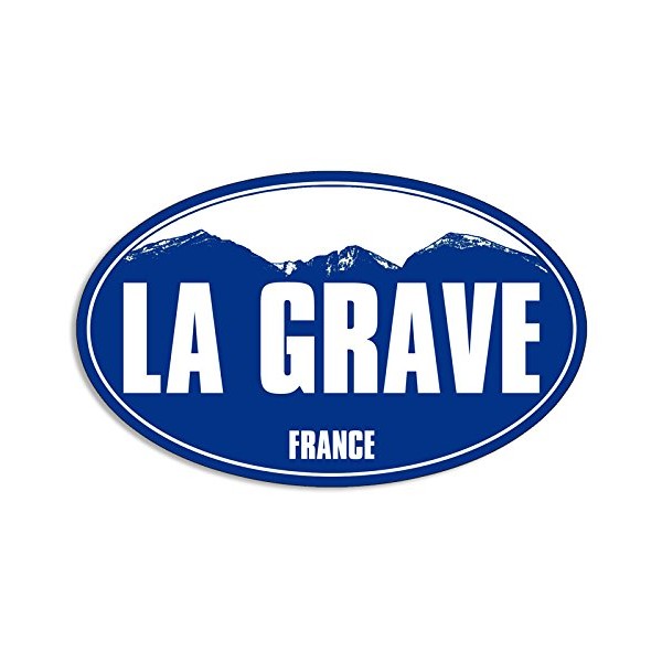 Ov al Blue Mountain LA Grave Sticker (Snow ski Skiing