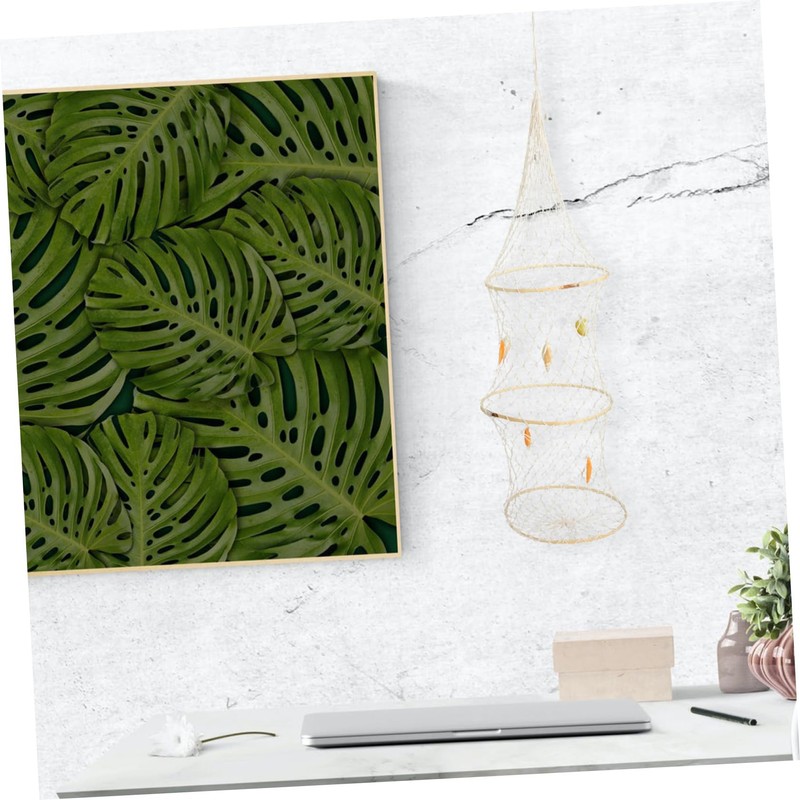 Gatuida Nautical Fish Net Wall Decor Rustic Mediterranean Style Hanging