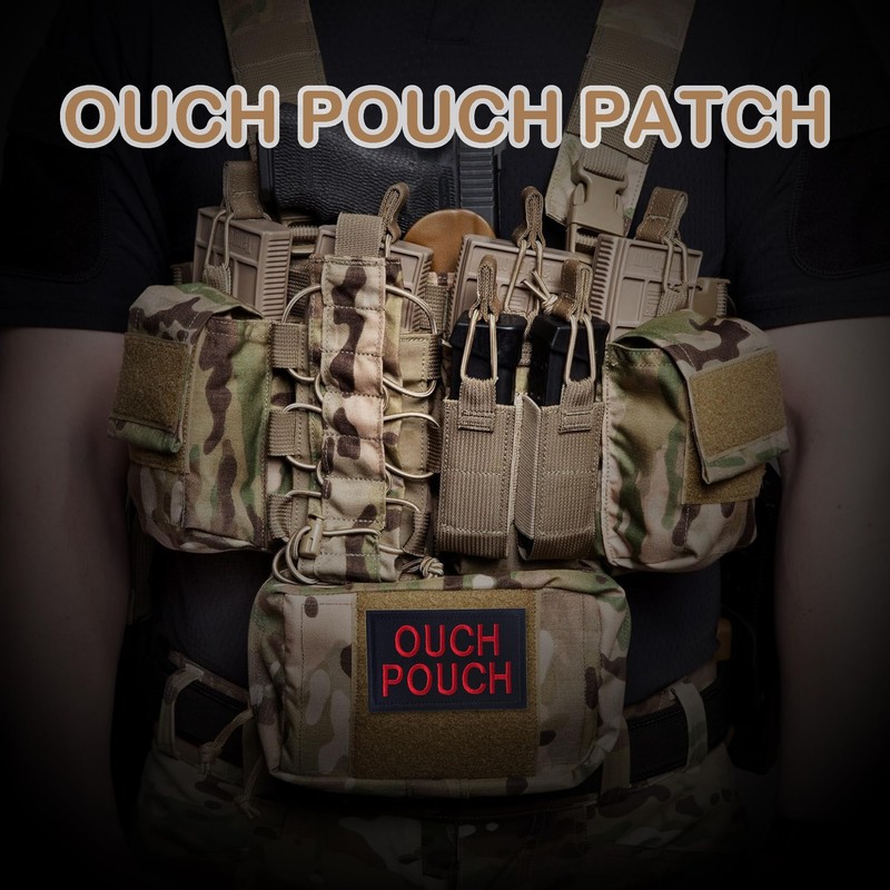 2-Pack Ouch Pouch Patch Medic Funny Morale Patches with Hook