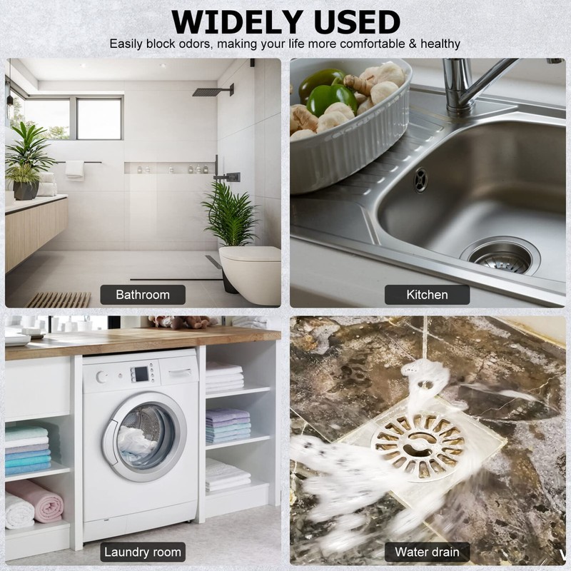 IMIKEYA 2PCS Shower Floor Drain Backflow Preventer Sewer Core Anti-Odor