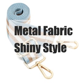 Wide Shoulder Strap Adjustable Replacement Belt Guitar Style Crossbody Bag Handbag Strap Multicolor Canvas Straps(Wide:1.4in) (Gold SkyBlue)