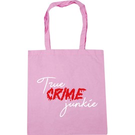 Hippowarehouse true crime junkie Tote Shopping Gym Beach Bag 42cm x38cm, 10 litres