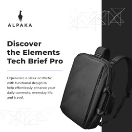 ALPAKA Elements Tech Brief Pro - Versatile Crossbody, Shoulder, Briefcase, and Backpack Laptop Bag - Fits 16-Inch MacBook Pro - Weatherproof Axoflux Army Green 600D Fabric