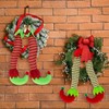 20'' Long Elf Legs Christmas Tree Topper Ornaments Pose-able Plush