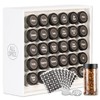AllSpice Spice Rack Organizer, Wood, 525 Unique Labels, Countertop or