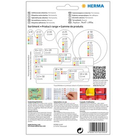 HERMA 2500 Vielzweck-Etiketten, 96 Stück, 52 x 100 mm, 3 pro Bogen, selbstklebend, Haushaltsetiketten zum Beschriften, matt, blanko Papier Klebeetiketten Aufkleber, weiß