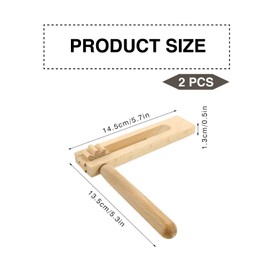 2 Pieces Wooden Ratchet Sound Maker, Rotating Double Ratchet Wooden Noise Maker, Wooden Rattle, Musical Instruments Kids Games Party Activities, Kids Musical Instruments
