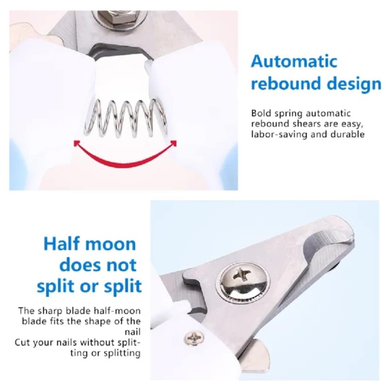 Blue Pet Nail Clipper with File Stainless steel nail clipper