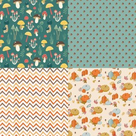 Scrapbook Paper, 24 Sheets Scrapbooking Paper Cats, Motif Paper 6 x 6 Inches, Paper Scrapbooking Accessories, for DIY Journaling, Craft Paper, Card (Thanksgiving)