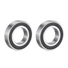sourcingmap 2pcs Deep Groove Ball Bearing 6006RS Single Sealed, 30mm