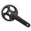 34T Bike Crankset Hollow Integrated Single Speed Round Chainring Aluminium