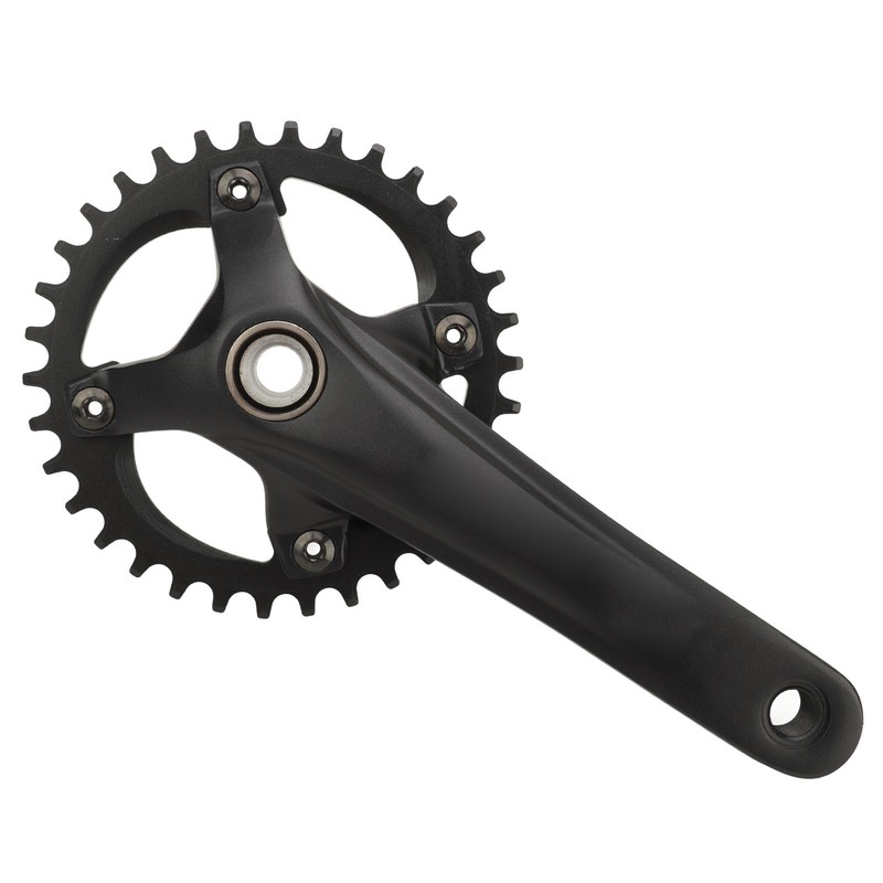 34T Bike Crankset Hollow Integrated Single Speed Round Chainring Aluminium