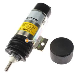 FridayParts 2 Terminals 12V Dual Coil Pull Solenoid D610-B1V12 D610B1V12 Compatible for Kubota D905 Engine