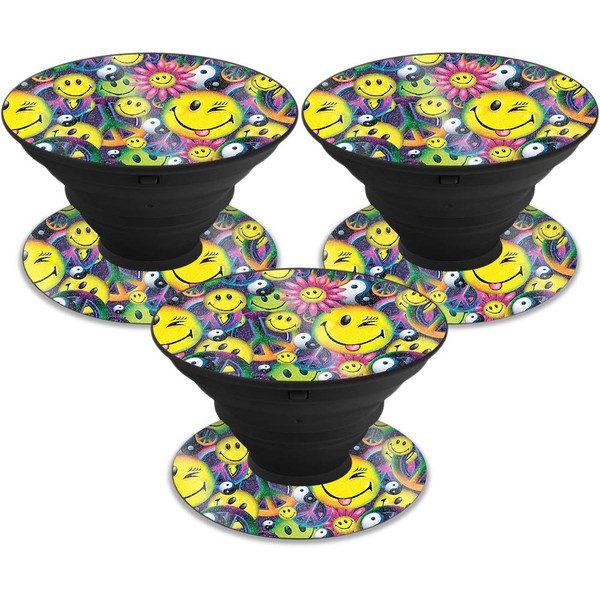 MightySkins Glossy Glitter Skin for PopSocket - Peace Smile |