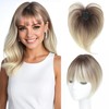 Cesomeey Hair Topper Clip in Bangs, 360° 3D Cover Hair