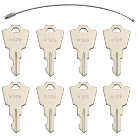 8PCS A126 Ignition Keys – Compatible with Linear Keypads (AK-11, MDKP, AKR-1), Pride Mobility Scooters Go-Go, Elite, Victory, Revo, Legend, Fire Alarm & Remote Panels