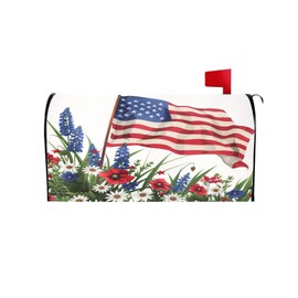 Mailbox Cover, Mailbox Cover Magnetic Large Size 25.5 X 21 Inch, Independence Day Magnetic Letter Post Box Cover for 4th of July, Memorial Day, Spring and Summer Yard Decor