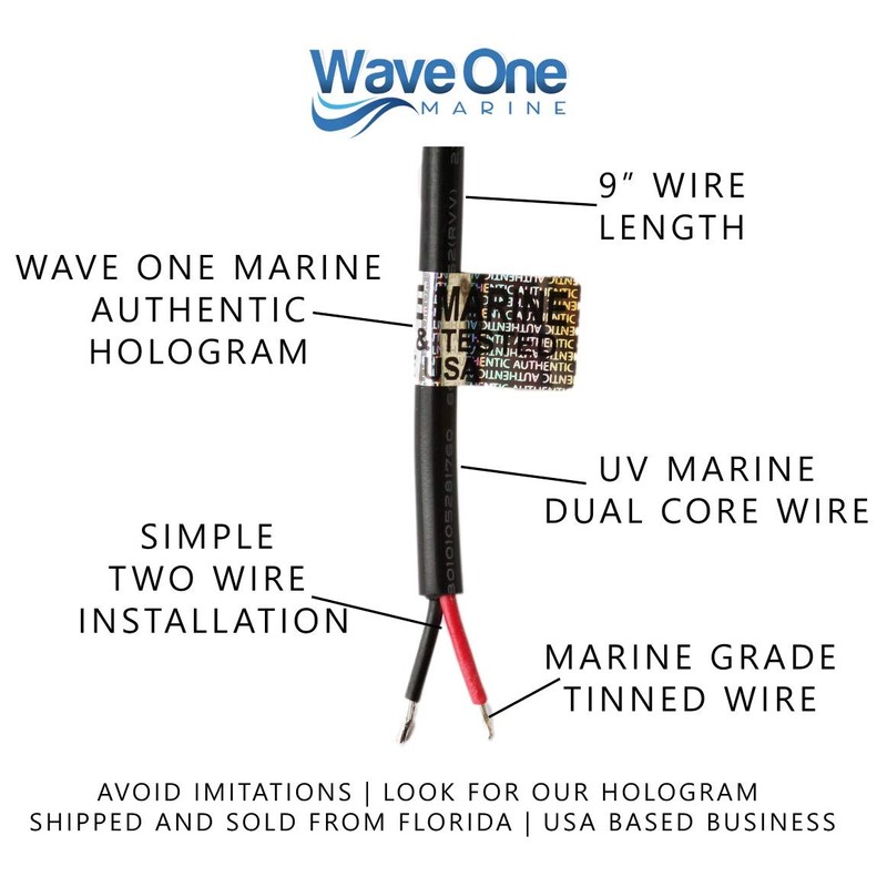Wave One Marine Dual Color LED Boat Spreader Light Deck