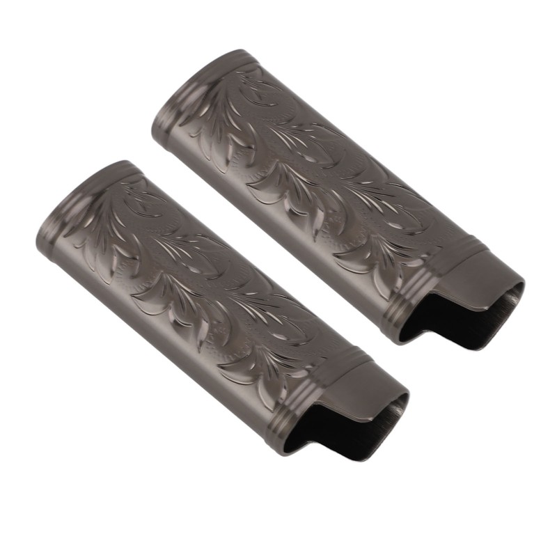 2PCS Torch Lighter Case Vintage Zinc Alloy Eye Catching Long