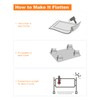 ZPAI Small Clear Area Mat, 3'×3' PVC Waterproof Hard Floor
