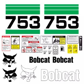Aftermarket Bobcat 753 Skid Steer Set Vinyl Decal Sticker - 25 PC