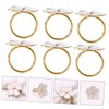 Mikinona 6pcs Napkin Rings Set Flower Napkin Holders for Wedding