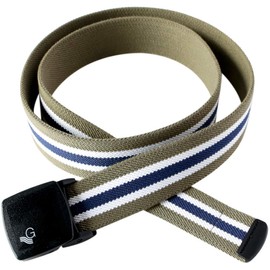 Gebalt Black Buckle Belt, Center Line, Made in Japan, GI Stretch Belt, Men's, Women's, Stretchable Material, Fashion, Canvas, Solid Color, Khaki, Free size