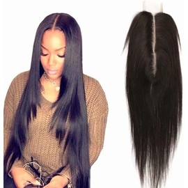 BIPLE Strands Top Lace Closure Hair Extensions Brazilian Human Hair 14 Inches