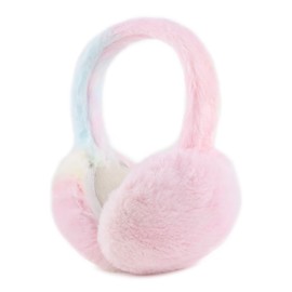 Yuoahcn Toddler Kids Winter Earmuffs Girl Warm Ear Muffs Baby Girls Plush Ear Warmers Cute Ear Covers Headband 3-8Y (Pink blue)