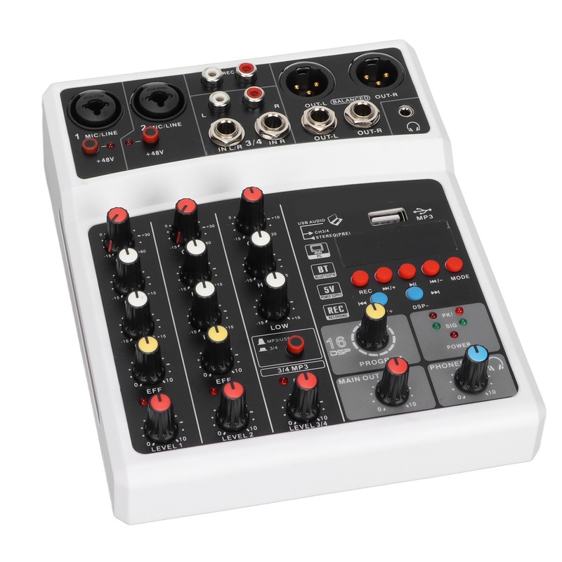 BMG‑04D 4 Channel Mixer 48V Phantom Power Stereo Recording 4