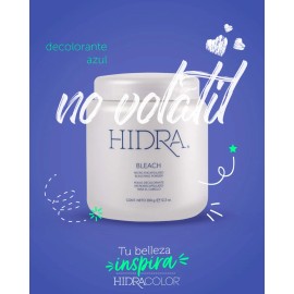 Kit Decolorante Hidra Color Bleach Y Peroxido 20vol De 1l Tono Azul