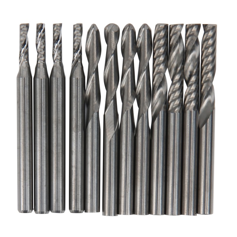 12pcs Woodworking File Burr 3.175 x 17mm/ 2 x 8mm