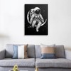 ZYNYZ Z Cool Space Theme Black and White Astronaut Canvas