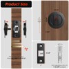 Aglehome Matte Black Pocket Door Hardware with Indicator, Contemporary Privacy