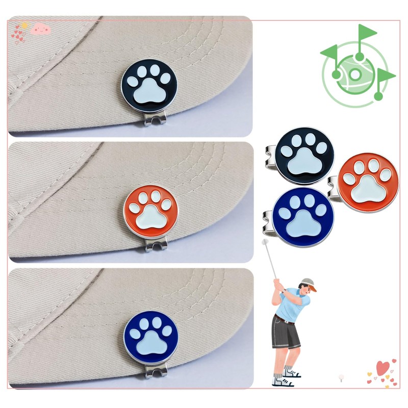 Adhere Golf Marker Golf Cap Clip Magnetic Logo Ball Mark