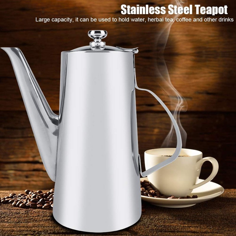 Yosoo Cafetera Elegante Acero Inoxidable 2L Espesante Tetera Cafetera Hervidor