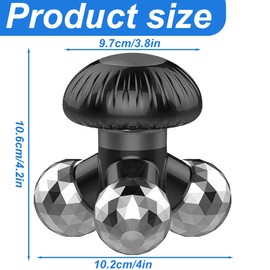 Tomedeks Mini-Massagegerät, elektrisches Handmassagegerät für sanfte Vibrationsmassage, ideal für Rücken, Nacken, Arme und Beine, mit LED-Licht, tragbar