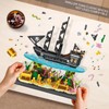 flycites Pirates Ship Model Building Blocks Kits,Classic Mini Micro Blocks