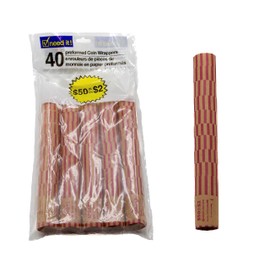 Coin Rollers Canadian: 40 + 10, 50 Toonie Coin Wrappers in Shotgun, Nested Format. Terrific Coin sorter for Canadian Money. Makes for a Great Coin sorter for Canadian Money. (Packaging May Differ)