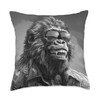 Gorilla laughs cheekily, funny gorilla Throw Pillow