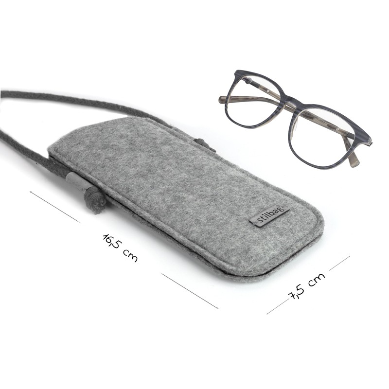 stilbag Neck Glasses Case Made of Wool Felt, Robust Attachment