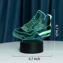 EXIGENT 3D LED Light Sneakers Lamp Acrylic Illusion Night Flashing Cool (Sneaker_A)