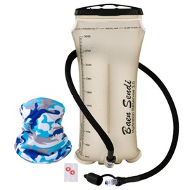 Baen Sendi TPU Hydration Bladder 2L/70 oz and 3L/100 oz -Water Bladder for Hiking Backpack System-Leakproof Design with Insulated Hose and High-Flow Bite Valve (2 Liter)