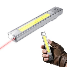 S SHUN CAN DA Magnetic LED Work Light,RechargeableFlashlight,6 Modes Portable Flat Flashlightwith Clip,lPX4 Pocket Lights for CarRepairing,Camping,Hiking,Emergency