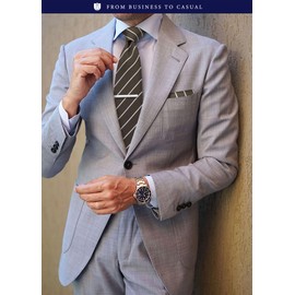 HISDERN HTJ-03S 2024 Business Necktie, 4-piece Set, Men's Necktie, Chief, Tie Clip, Cufflinks, Job Hunting, Wedding, Formal, School Entrance Ceremony, Graduation Ceremony, After-party, Party, 12