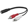 Goobay 33752-GB 1.5m 3.5mm Stereo Jack to 2x RCA Plug