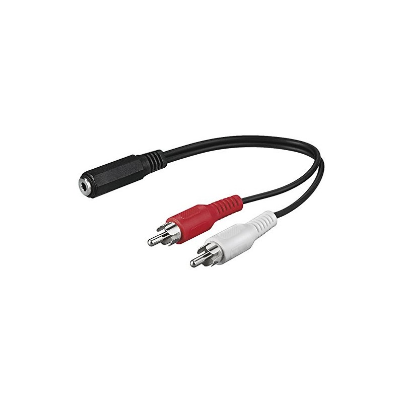 Goobay 33752-GB 1.5m 3.5mm Stereo Jack to 2x RCA Plug
