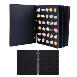 Pin Display Binder, Enamel Pin Display Board, Shoe Charms Organizer with 180 Holes, 8 Pages Pin Collection Book, Felt Pin Display Holder, Brooch Pin Organizer for Home, Travel, Pins Not Included